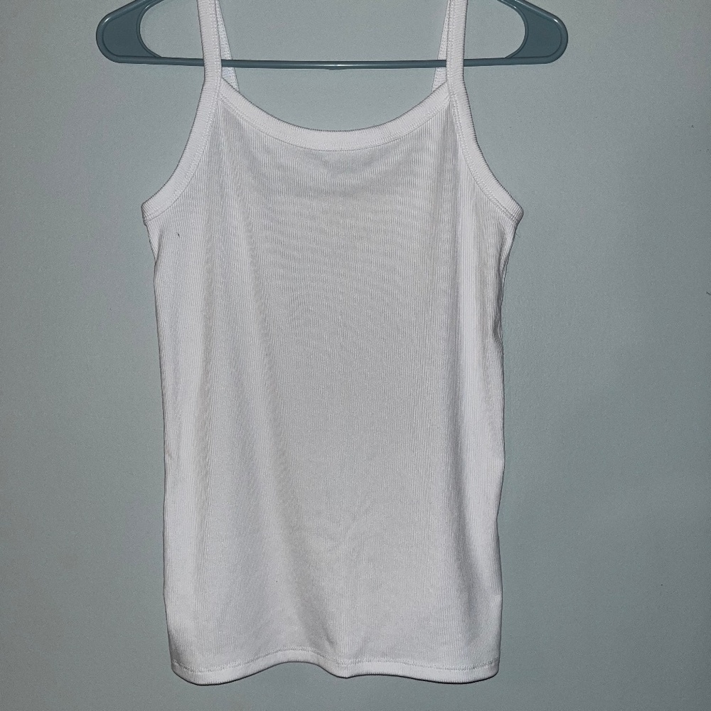 Plain white tank top